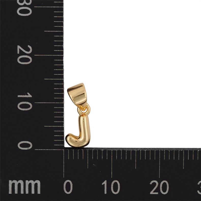 1 Stück 5mm * 15mm Kupfer Vergoldet Brief Poliert Anhänger display picture 18