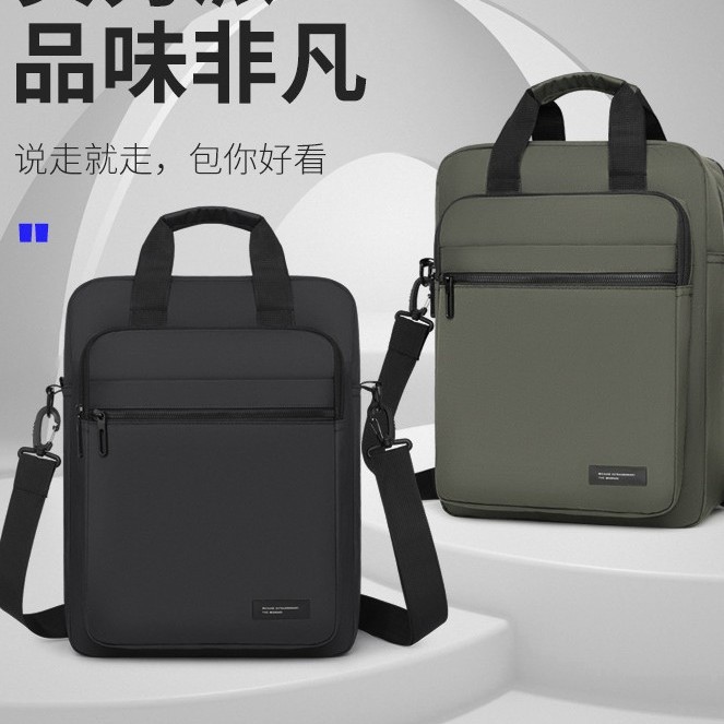 남자 가방 옥스포드 천 숄더백 2025 봄 새로운 국경 간 트렌드 크로스 바디 백 수직 노트북