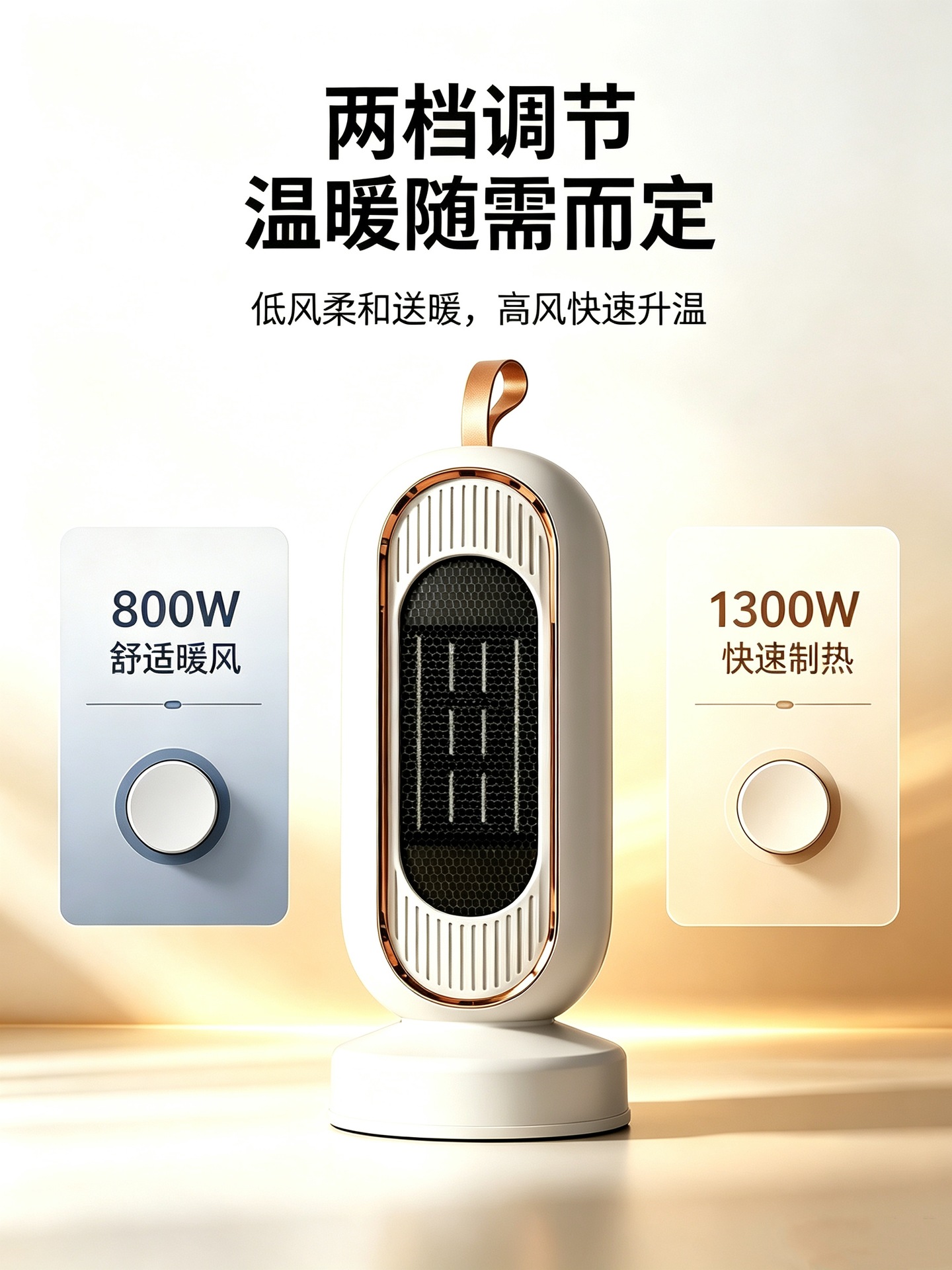 美斯特跨境暖风机1800W大功率欧规取暖器PTC发热电暖气家用加热器