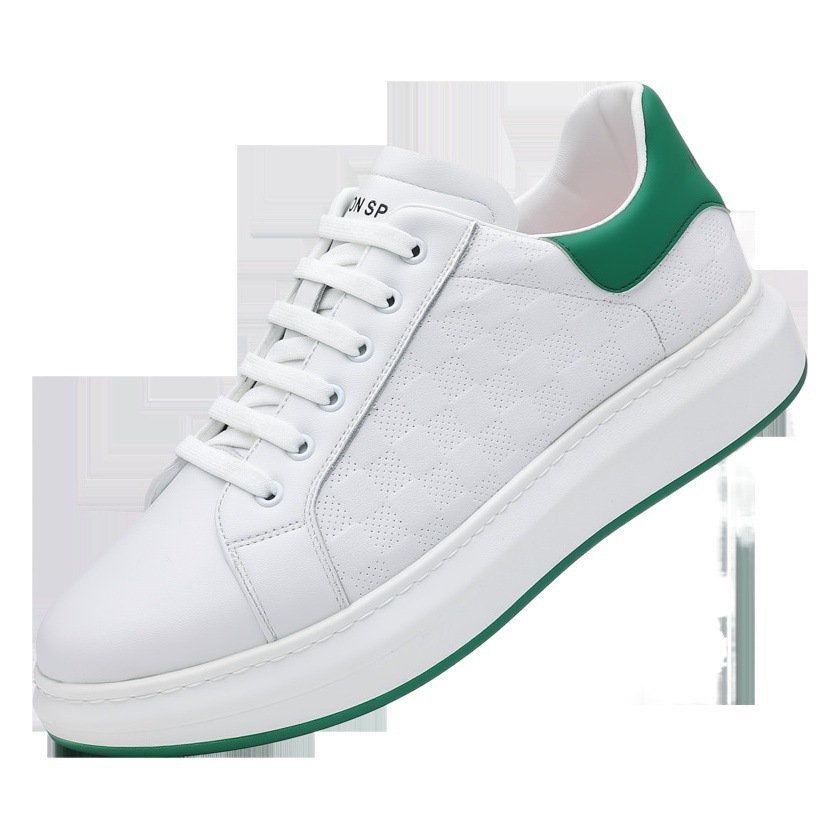 Nueva capa superior de piel de vaca de los hombres McQueen zapatos de los hombres de cuero blanco zapatos blancos zapatos casuales de moda transpirable zapatos de cuero de una sola capa