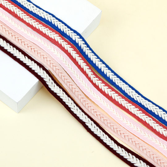 Cotton candy color wheat laces 1.5cm casual shoes shoes shoes twist woven cotton laces in stock cross-border wholesale