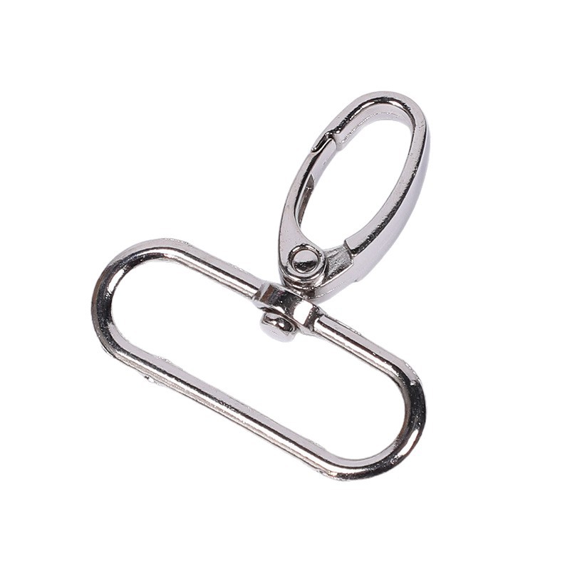 Botón de gancho giratorio de metal botón colgante joyería bolsa de ropa llave botón de gancho ajuste botón de huevo botón de resorte plateado