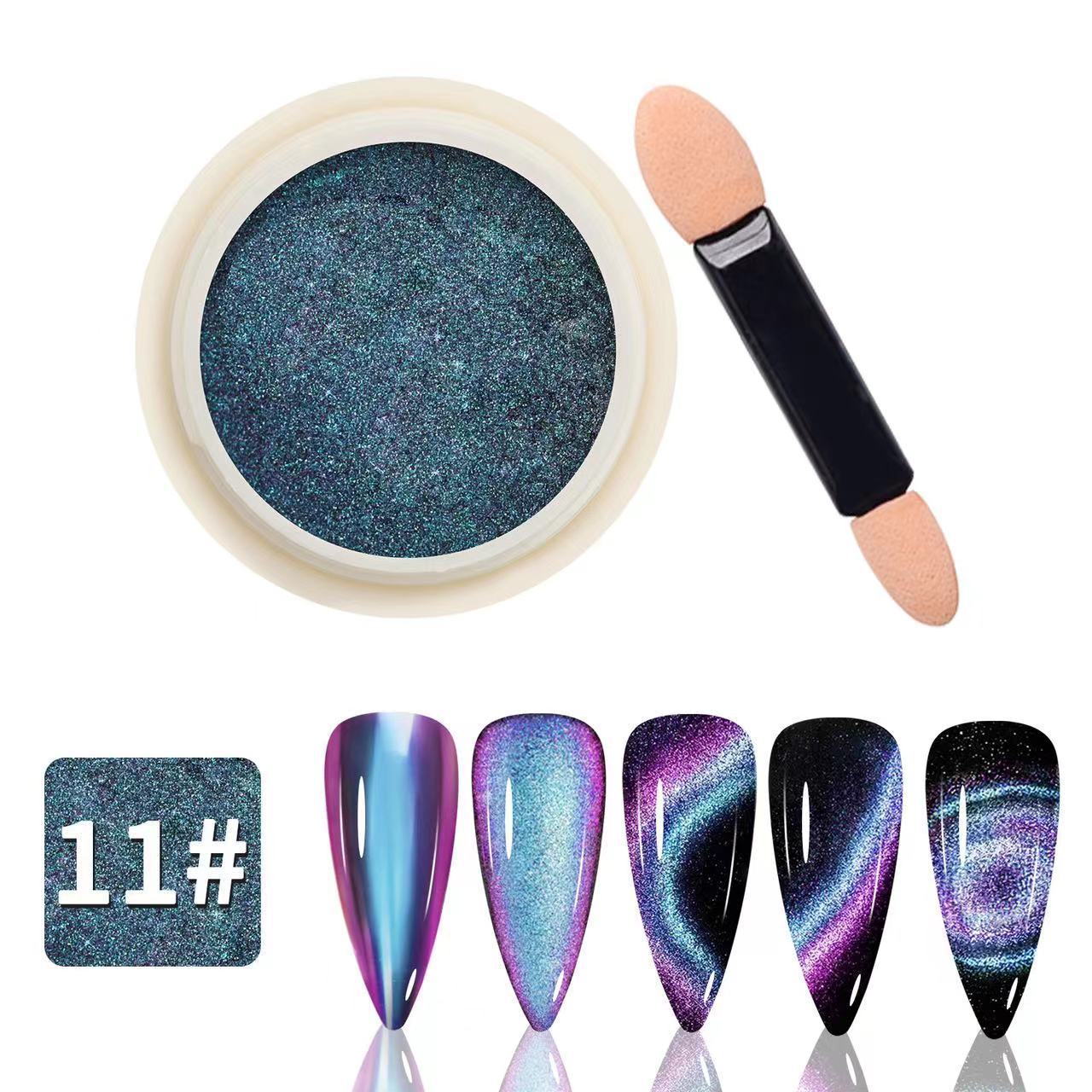 Polvo de ojo de gato 5D de alta calidad, polvo de ojo de gato de cristal, polvo de ojo de gato francés, polvo de absorción magnética súper fuerte.