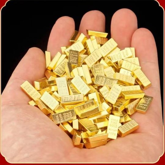 Creative Bric Alloy Ornaments Mini Thickened Small Gold Bits Lucking Gold Balls Opening and Moving Wedding Gifts Home Decoration