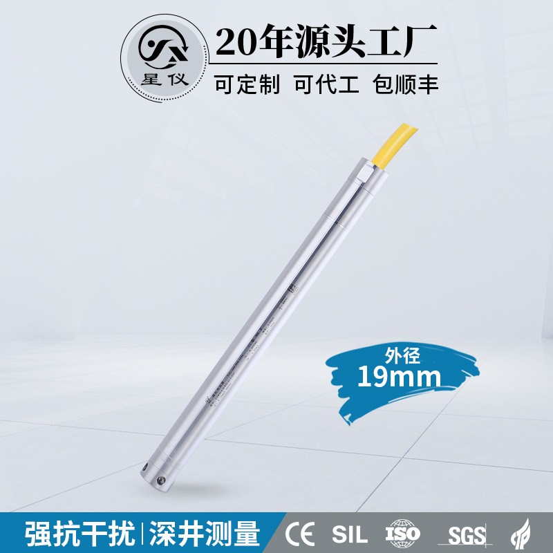 星仪CYW26深井液位温度变送器投入式井水RS485水位水温一体传感器