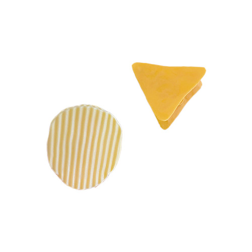 Creative simulation potato chip clip, student test paper information organizing folder, yellow sealing clip, simple photo clip