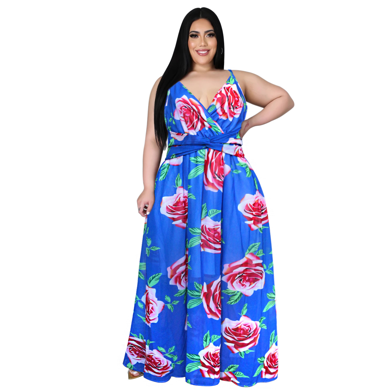 Vestido de gasa bohemio floral con honda para mujer, ropa de nihaostyles al por mayor NSBMF80105