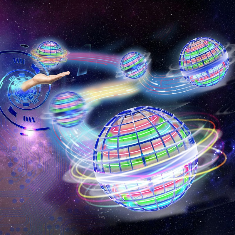 Amazon UFO スピンボール マジックスピンサスペンションボール マジックセンシングスピンフライングボール 指先発光ジャイロ|undefined
