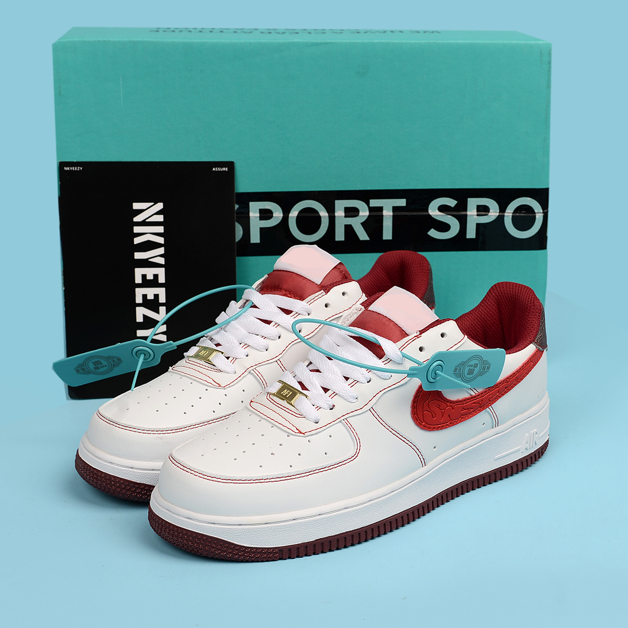 Naike Guan Air Force One Zapatos casuales para hombres y mujeres Zapatos blancos bajos clásicos de todo fósforo AF1 Pareja Zapatillas de deporte al aire libre