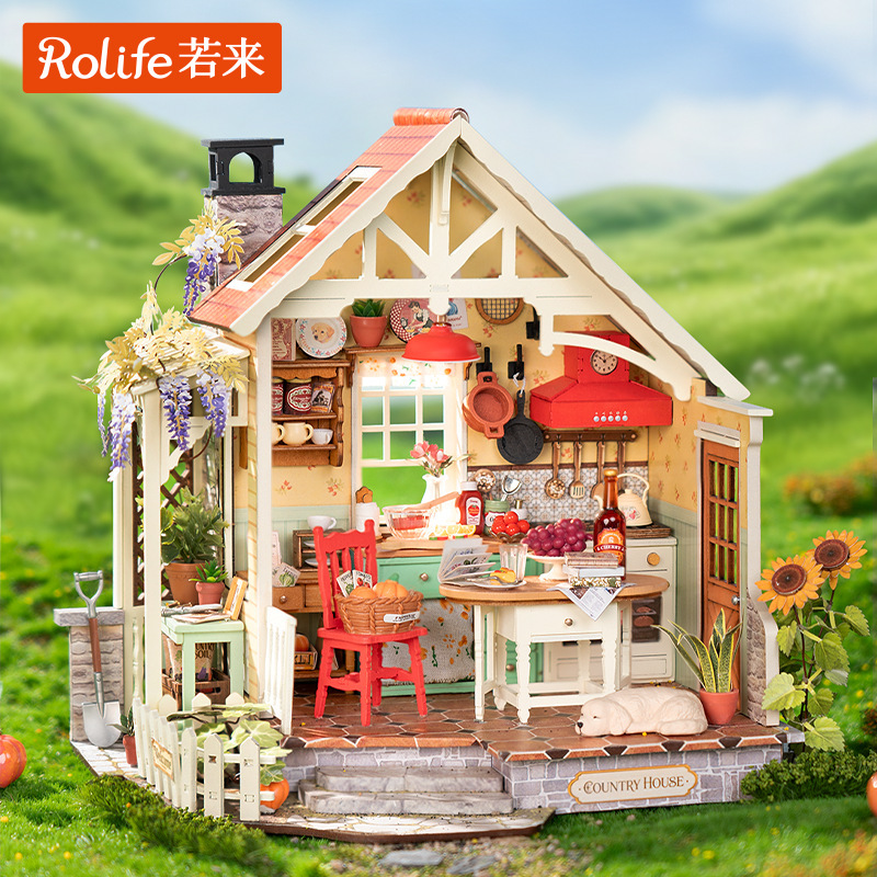 Rolife Ruolai DIY Miniature House Art House Villa Model High Difficulty for Women