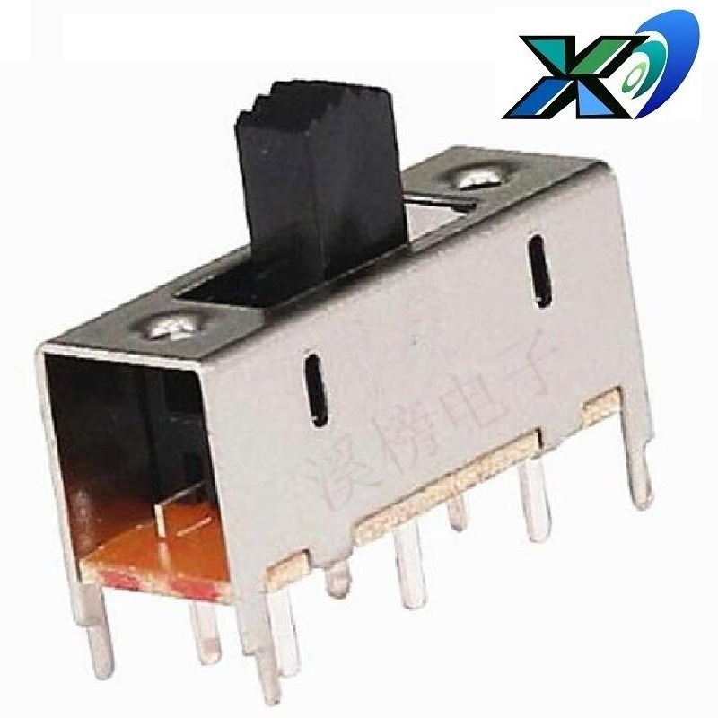 2档拨动开关行程4.0MM  2位拨动开关6脚双排 2档滑动开关行程4MM