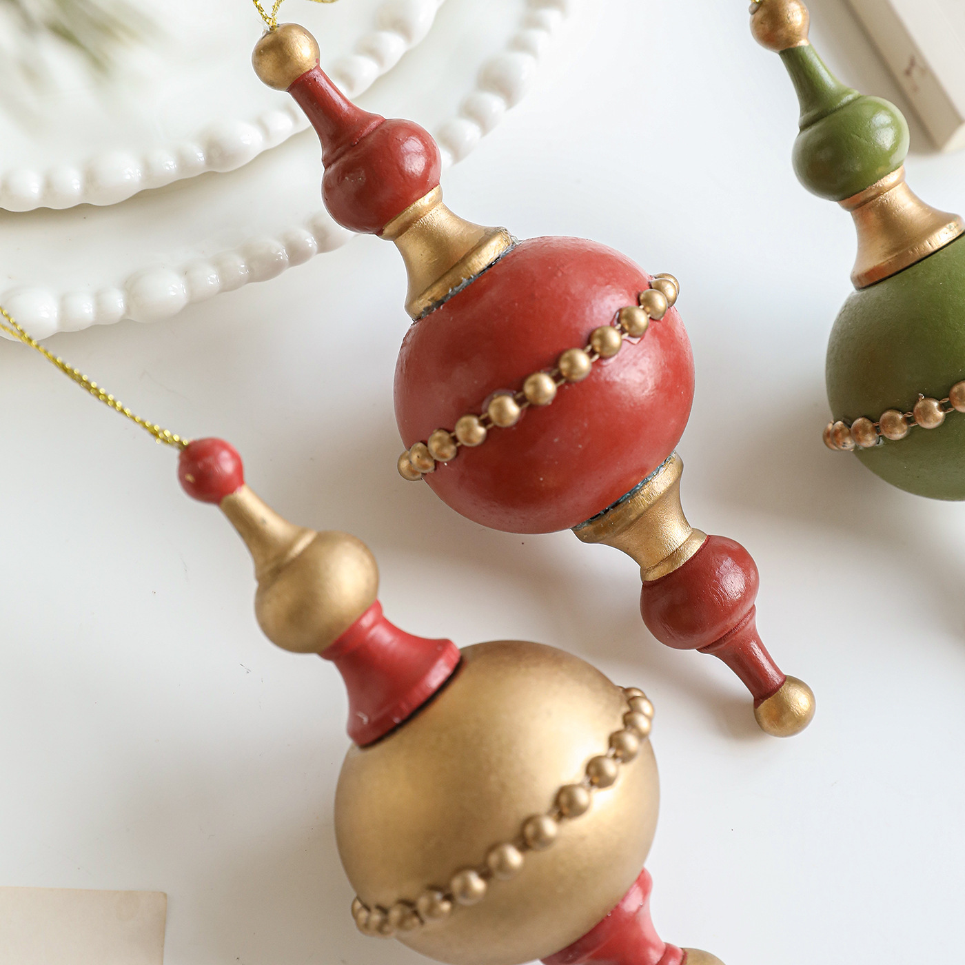 Transfronterizos nuevos colgantes de decoración de madera de Navidad retro decoración de árbol de Navidad de madera colgantes de roble estrella