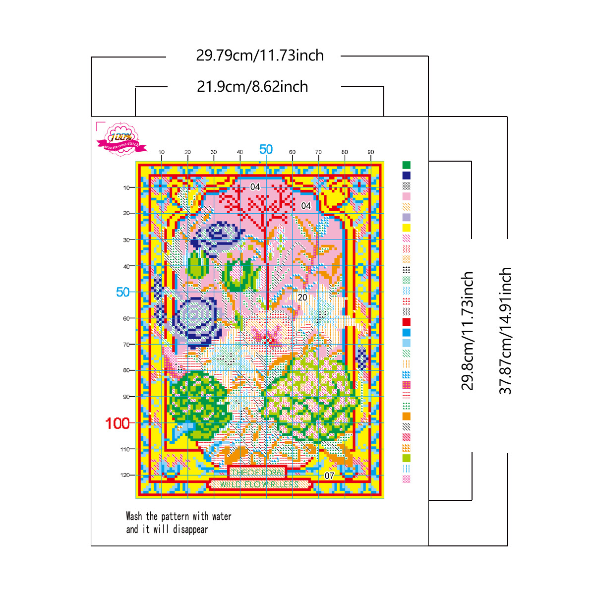 Nuevas flores transfronterizas flores retro retro flores retro plantas bordadas pinturas decorativas de la sala de estar image 3