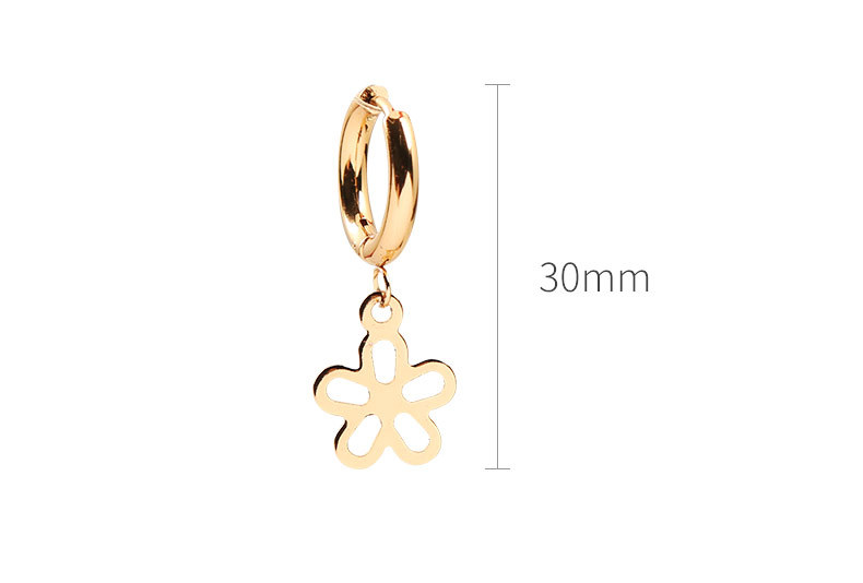 Fashion Flower Bow Knot Titanium Steel Plating Dangling Earrings 1 Piece