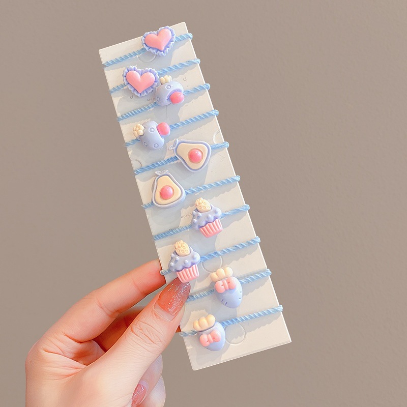 Banda de pelo de pulgar lindo para niños accesorios de corbata de pelo de bebé cuerda de pelo de bebé niña alta elástica no duele el cabello tocado de banda de goma