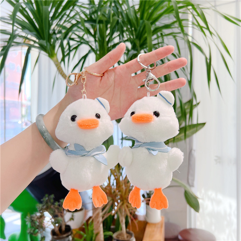 Korean style cute duck girl heart boutique pendant white duck bag ornaments plush toy doll doll