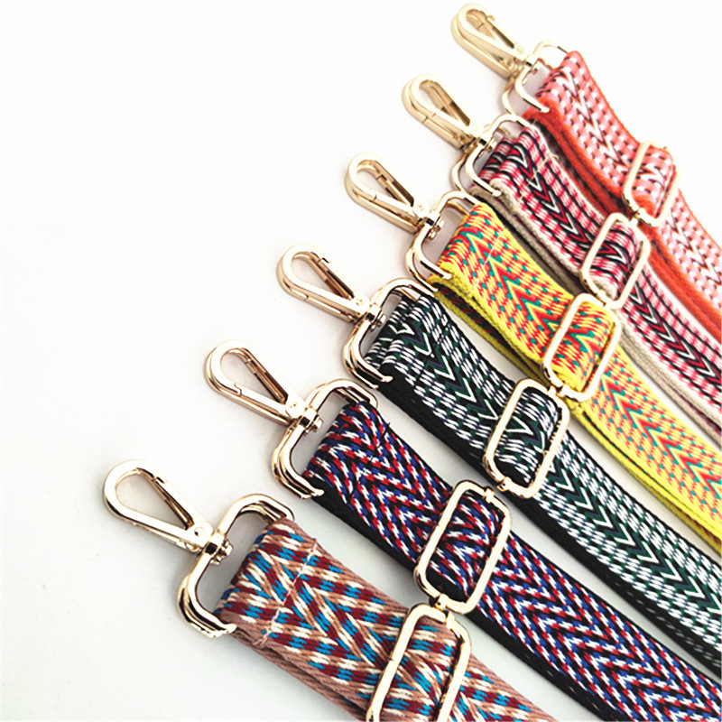 Cotton Webbing Color Block Bag Strap display picture 7