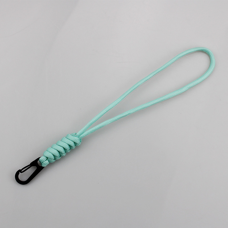 Nueva Tarjeta de cuerda de cuello de cordón multifuncional Teléfono móvil Clave cuerda de muñeca corta cuerda de paraguas tejida a mano anti-perdida