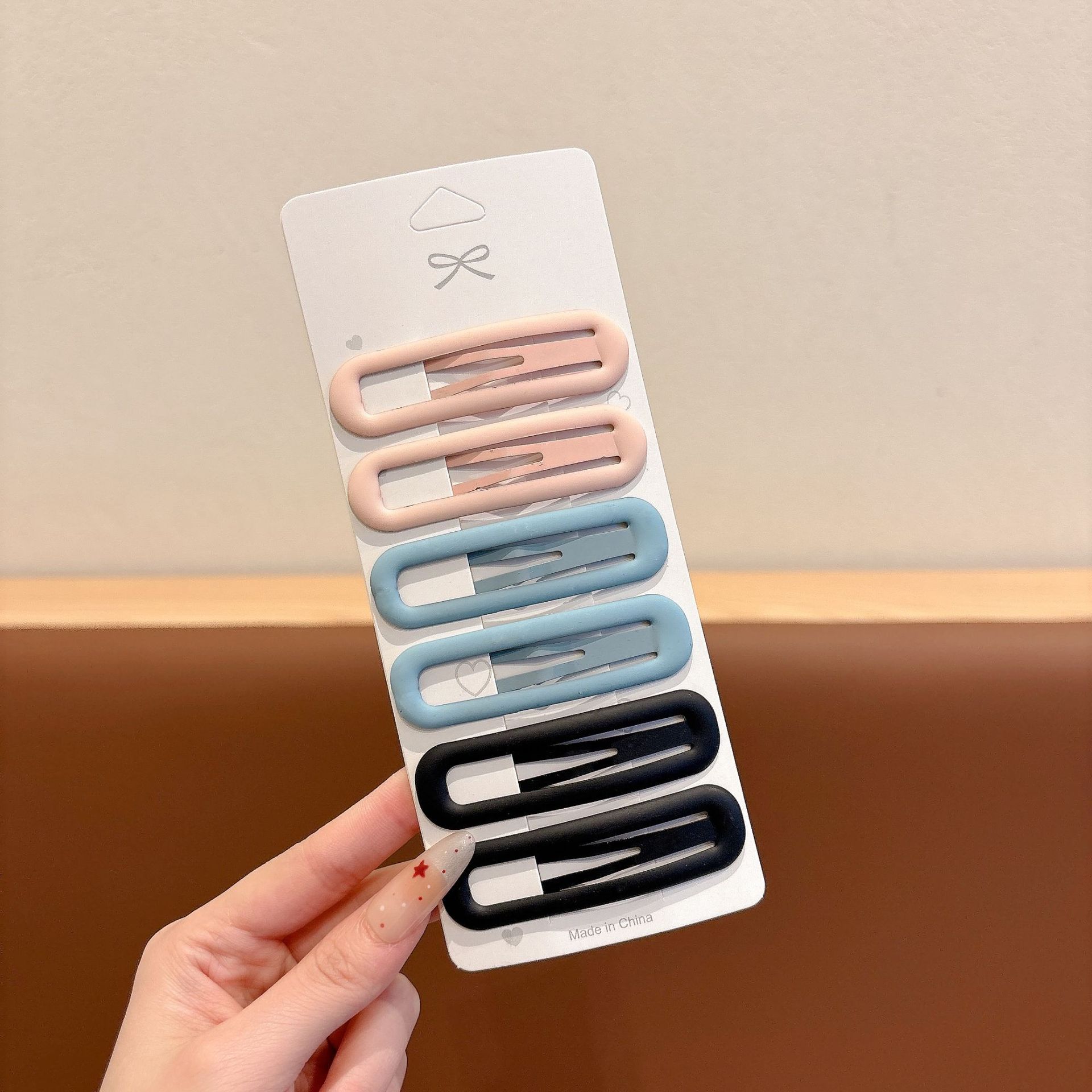 Largo color Morandi esmaltado clip BB niñas clip de cabello simple clip de cabello al por mayor clip de cabello