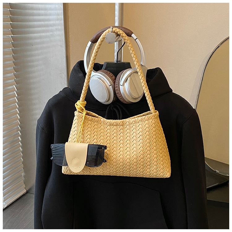 Gewebte Schultertasche Für Damen, Hochwertige Handtasche Mit Muster_voghion.com