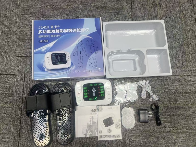 新款中频脉冲理疗仪家用彩屏双输出数码经络按摩仪电子针灸按摩器|undefined