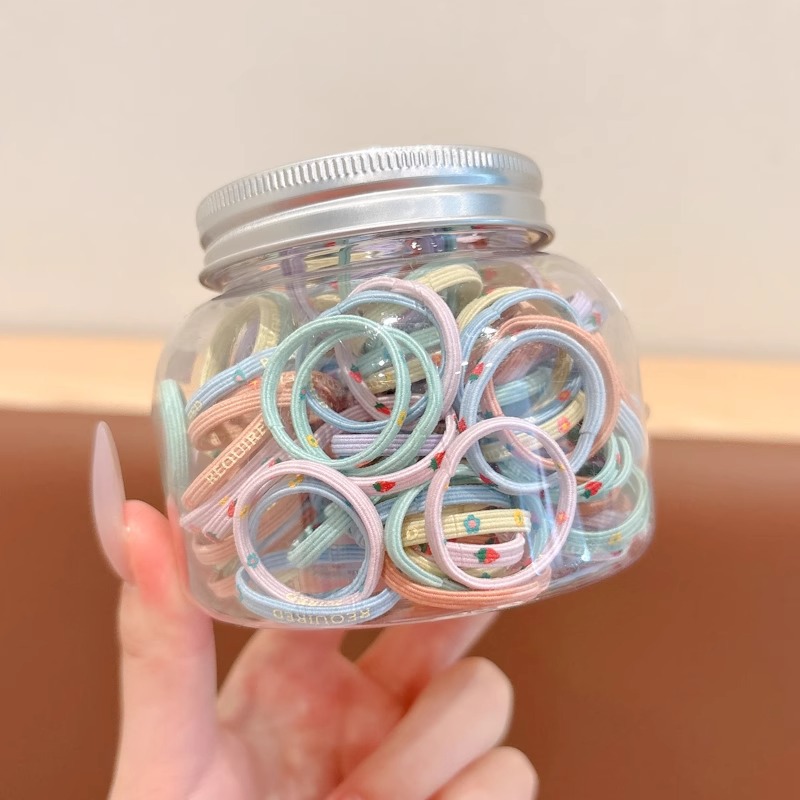 1 # Medium color printed mixed color can of 100 pieces ★ Moderate hair volume, suitable for braiding. ★
