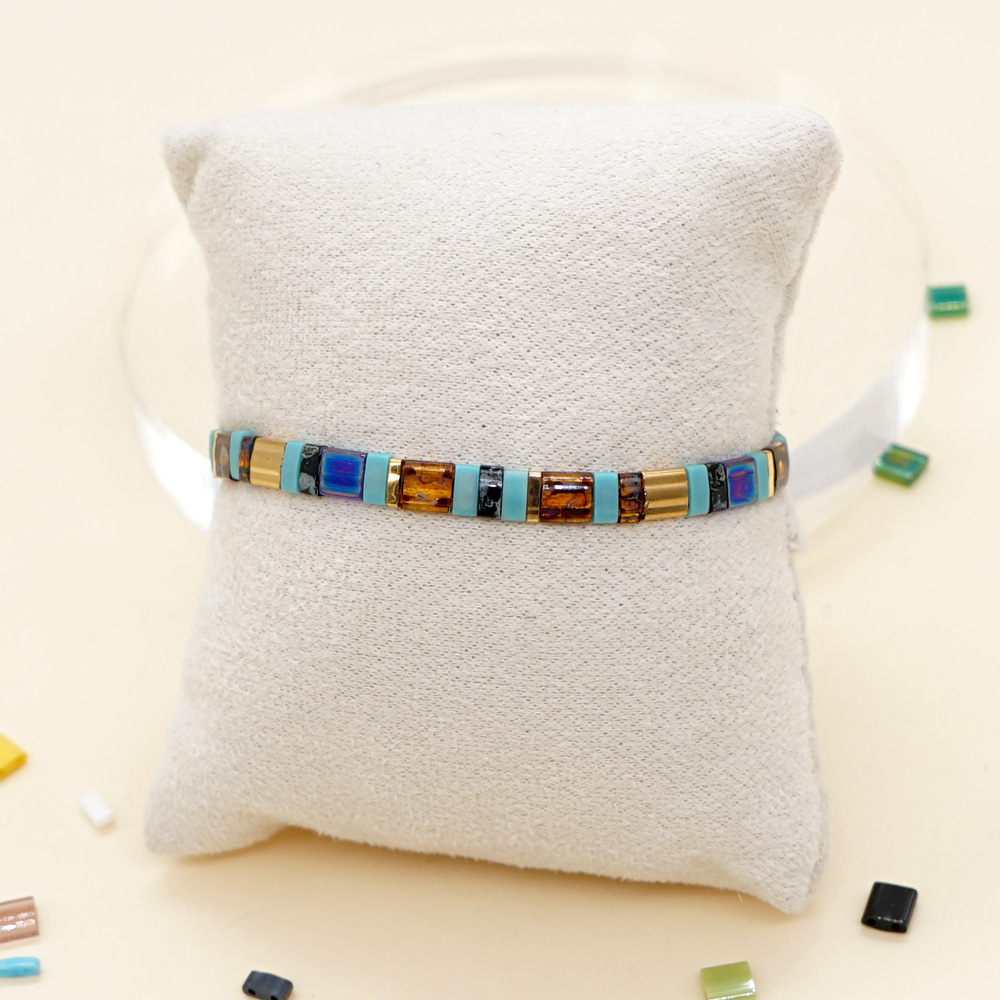 New Year Egyptian Style Retro Tila Beads Hand-beaded Stacked Belt Small Bracelet display picture 2