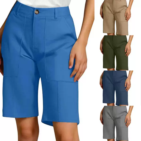 Cross-Border Workwear Shorts for Women, Loose Fit, Summer Thin Style, 2026 New High-Waisted Casual Suit Straight-Leg Sports Shorts