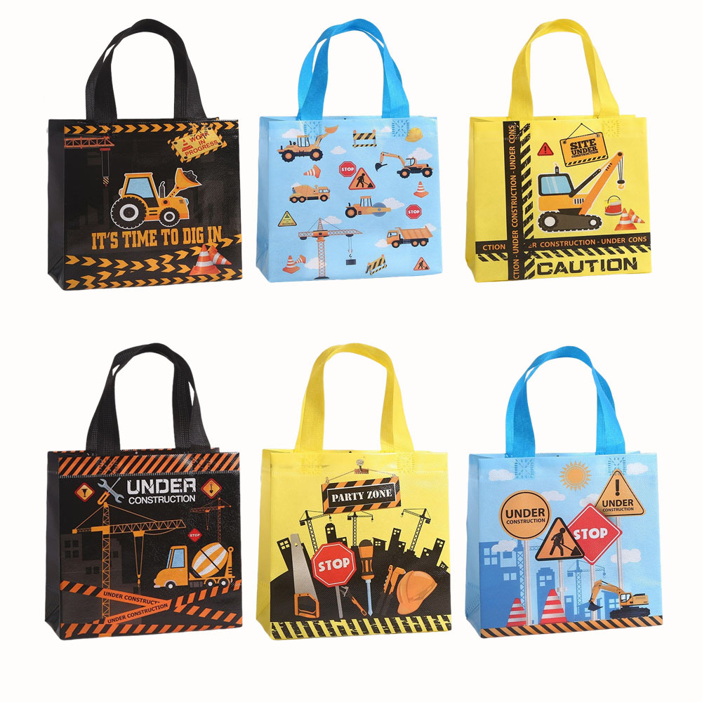 pin the tail game工程车建筑派对礼品袋儿童玩具包装袋商场购物