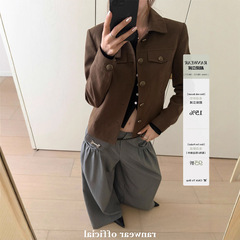 Ranwear 私服 东京故事 设计摩登翻领蜡感工艺外套百搭工装风夹克