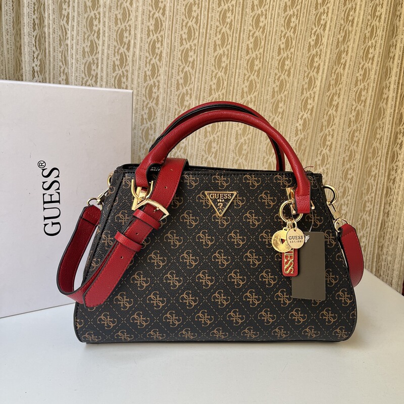 New Foreign Trade Guess Printed Solid Color Tote Bag Handbag for Women, Large Capacity, High Aesthetic Value, Forest Style, Lightweight New Foreign Trade Guess Printed Solid Color Tote Bag Handbag for Women, Large Capacity, High Aesthetic Value, Forest Style, Lightweight