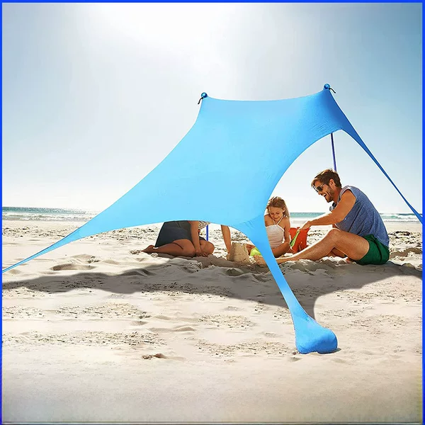 Outdoor Portable Beach Tent Camping Lycra Canopy Seaside Shade Shelter Camping Canopy Cross-Border Upf50+