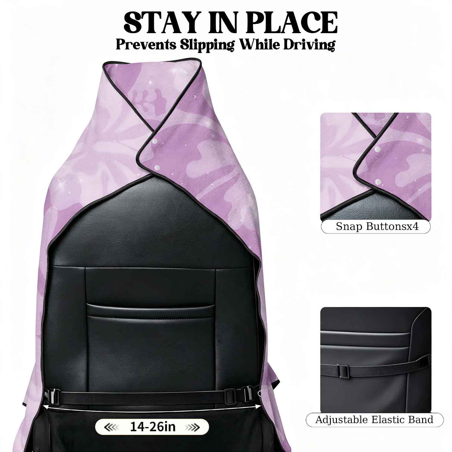 Printed bath towel and car seat cover 2-in-1, ultra-fine fiber outdoor beach and car dual-use universal seat cushion