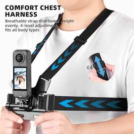 适用于影石Insta360X6相机快拆底座胸带旋转腕带户外拍摄支架