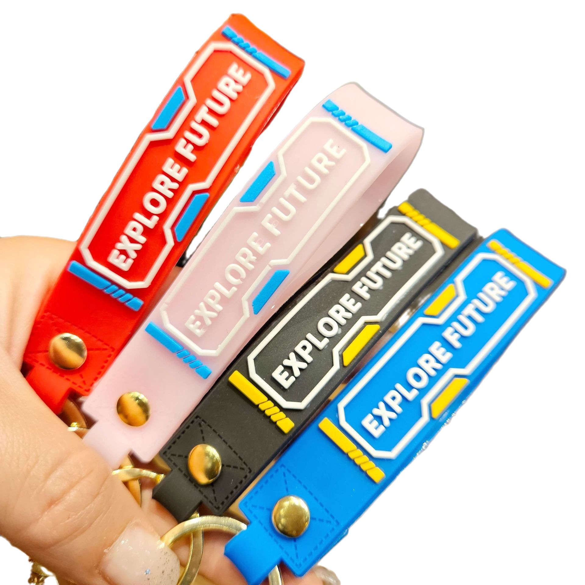 Flying cielo estrellado conejo llavero personalizado colgante astronauta coche llavero bolsa al por mayor pequeño regalo joyería colgante