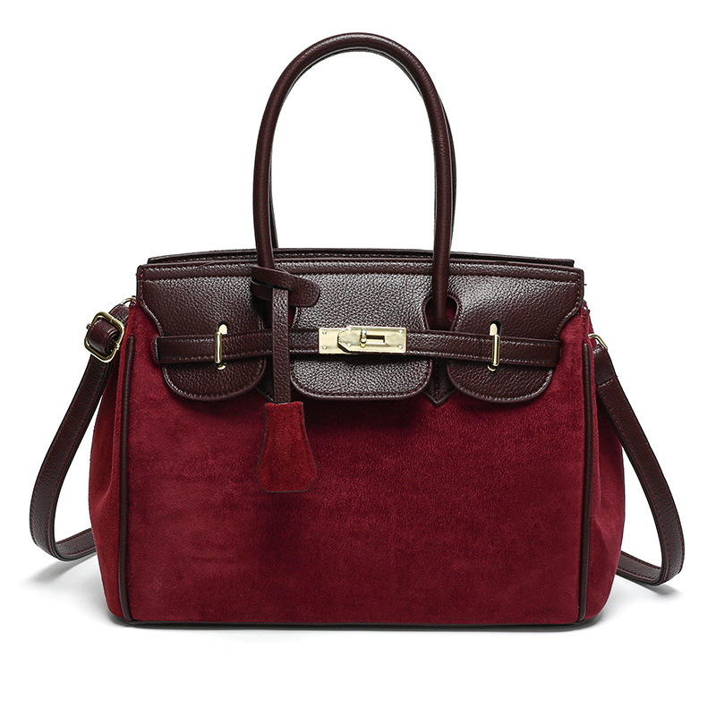 女包2025新款外贸欧美复古大容量通勤手提斜挎包高质感单肩凯莉包