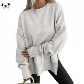 H 51693 Women Thumbhole Sweatshirt Oversized宽松卫衣