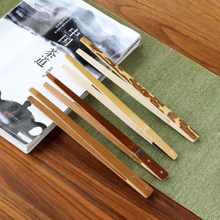 Handmade old coal bamboo tea clip Meifei bamboo anti-scalding cup clip bamboo tweezers kung fu tea accessories tea ceremony six gentlemen