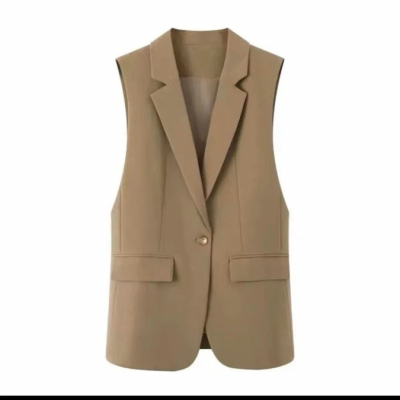 Chaleco de traje negro, chaqueta de mujer, estilo de mujer 2023, chaleco de mujer, nuevo chaleco de traje de primavera y otoño image 6