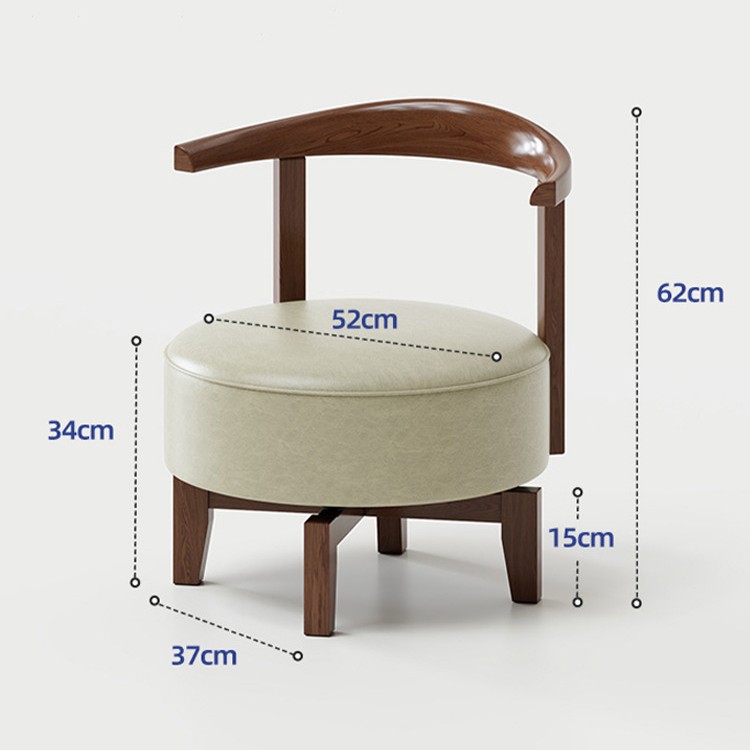 Sofá giratorio silla de respaldo silla de ocio red sala de estar sofá silla dormitorio una sola silla de madera sólida puede ser simple