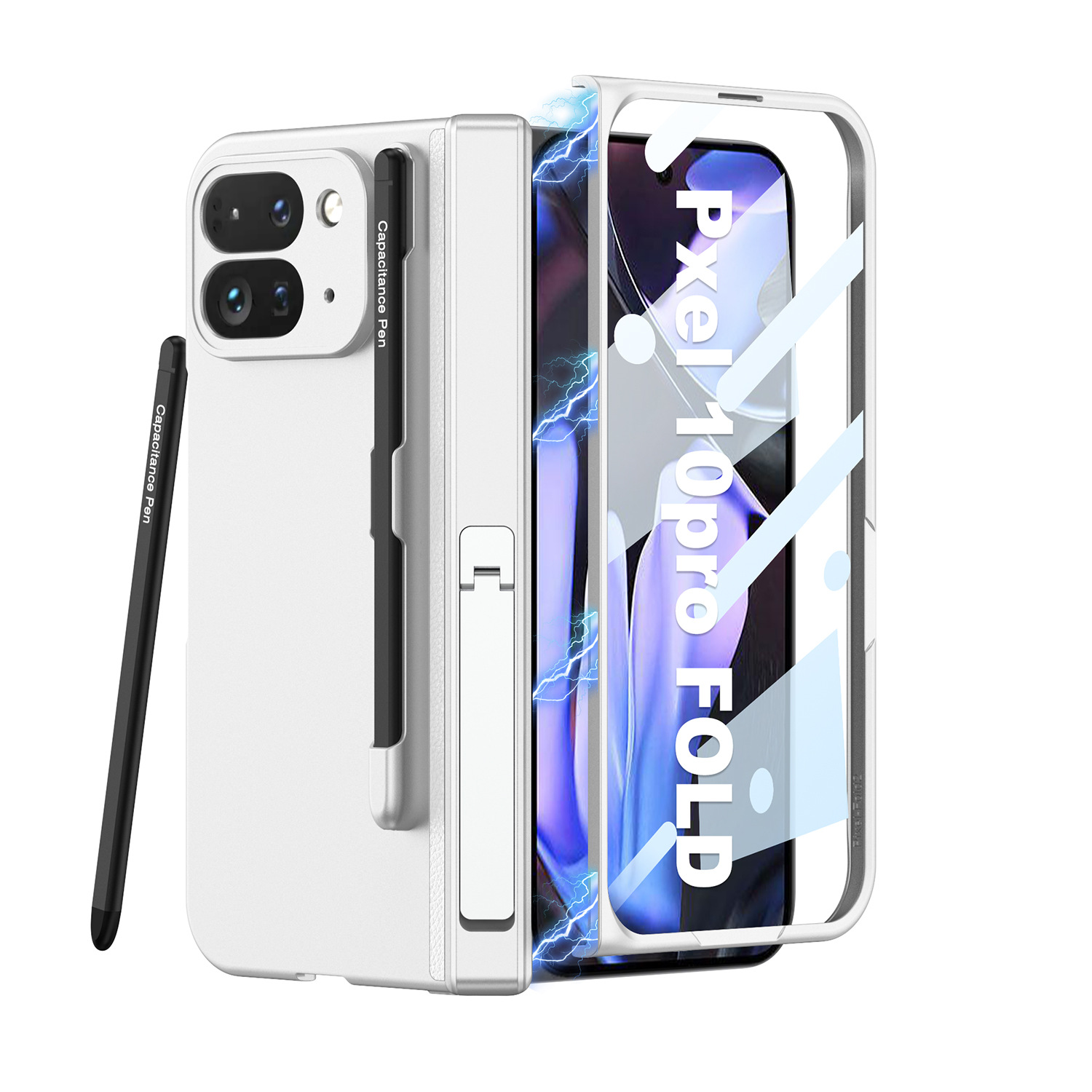 Google, compatible phone case, solid color matte tubing, folding screen