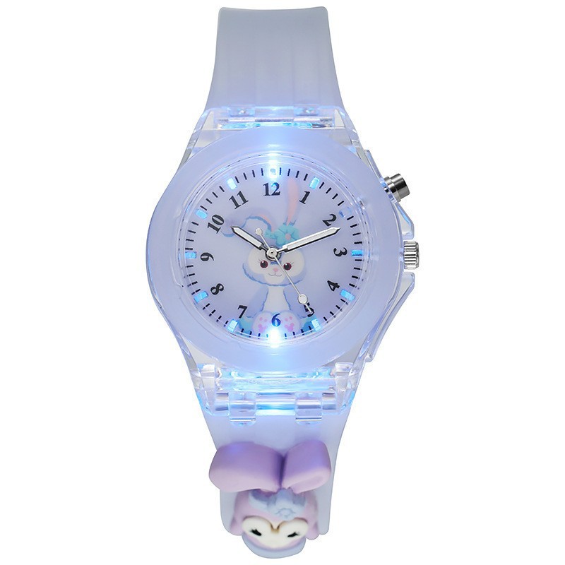 Reloj luminoso infantil Sanrio Kuromi, reloj de cuarzo luminoso de dibujos animados, venta al por mayor, reloj de dibujos animados autorizado por Sanrio