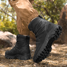 户外登山鞋野练战靴冬季高帮徒步靴跨境大码马丁靴军靴男运动单鞋
