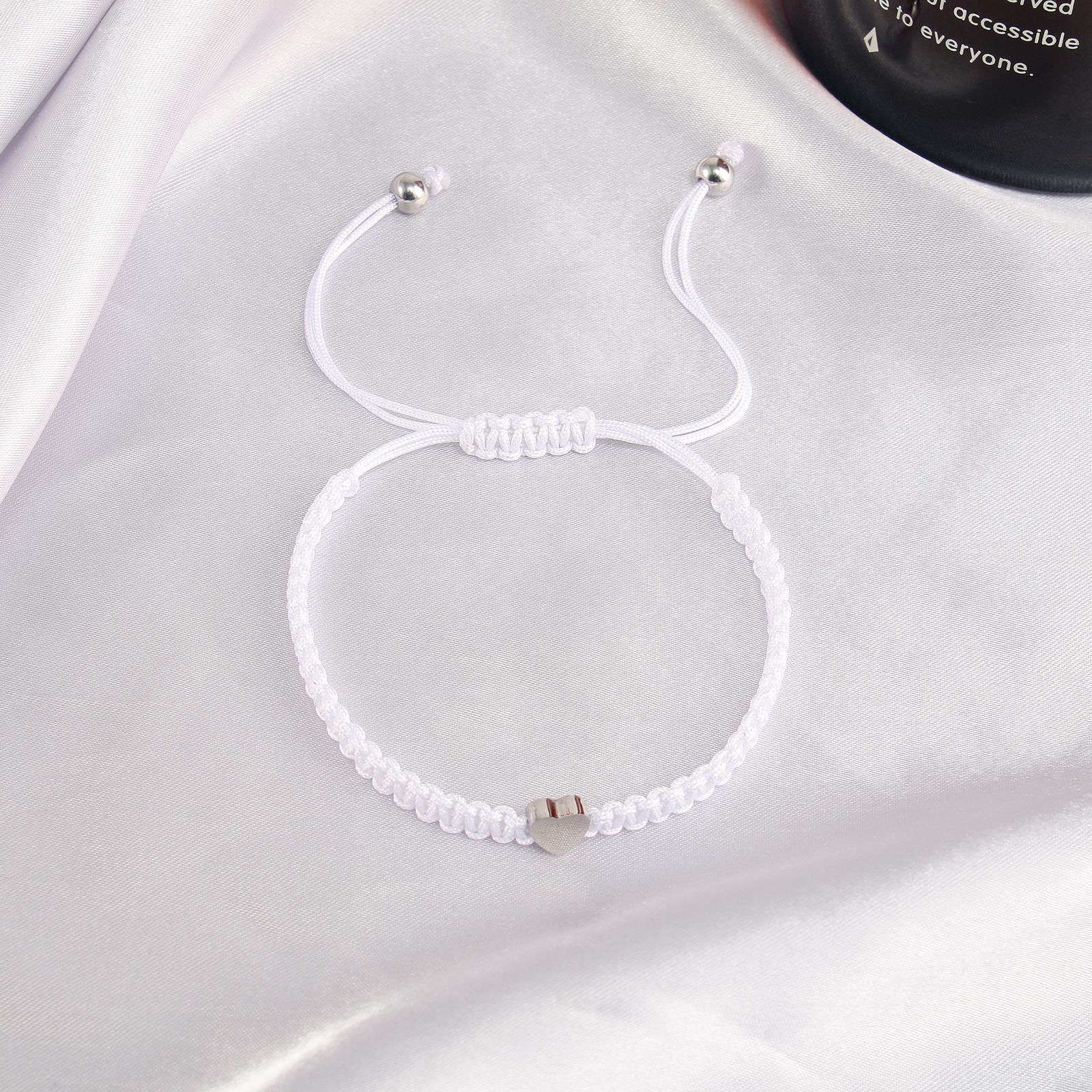 Heart Shape Pattern Unisex Gender 1 Piece Simple Style Heart Shape Stainless Steel Nylon Unisex Bracelets
