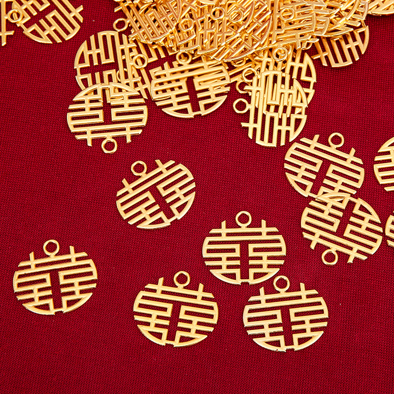 2.8cm金色半圆喜一个0.17