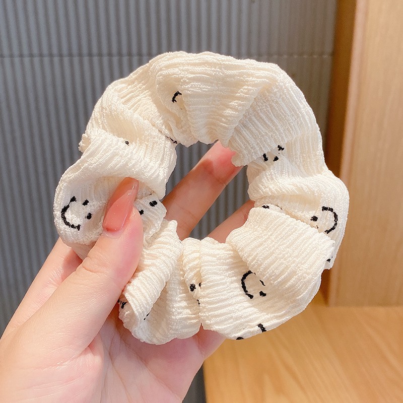 Temperamento flor triturada intestino grueso anillo para el cabello de mujer alta cola de caballo correa 2025 nuevo dulce no daña cabello cuerda para el cabello