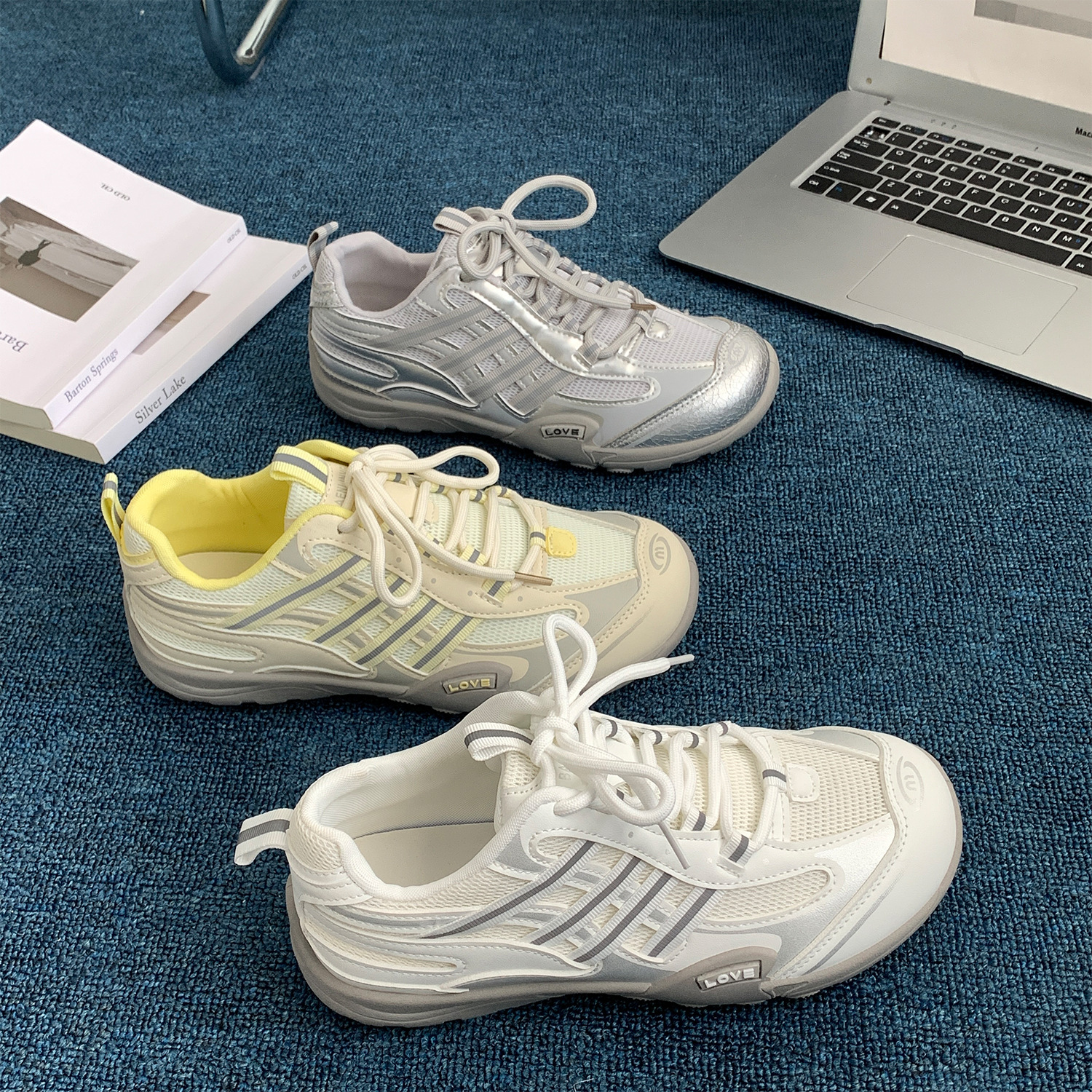 New Hot Sale 2025 Summer New Thick-Soled Mesh Soft-Soled Versatile Casual Sports Shoes Mis-5351