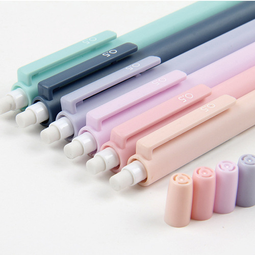 Tianzhuo 01688 Morandi color mechanical pencil for students with 0.5/0.7 simple triangular rod posture correction automatic pencil