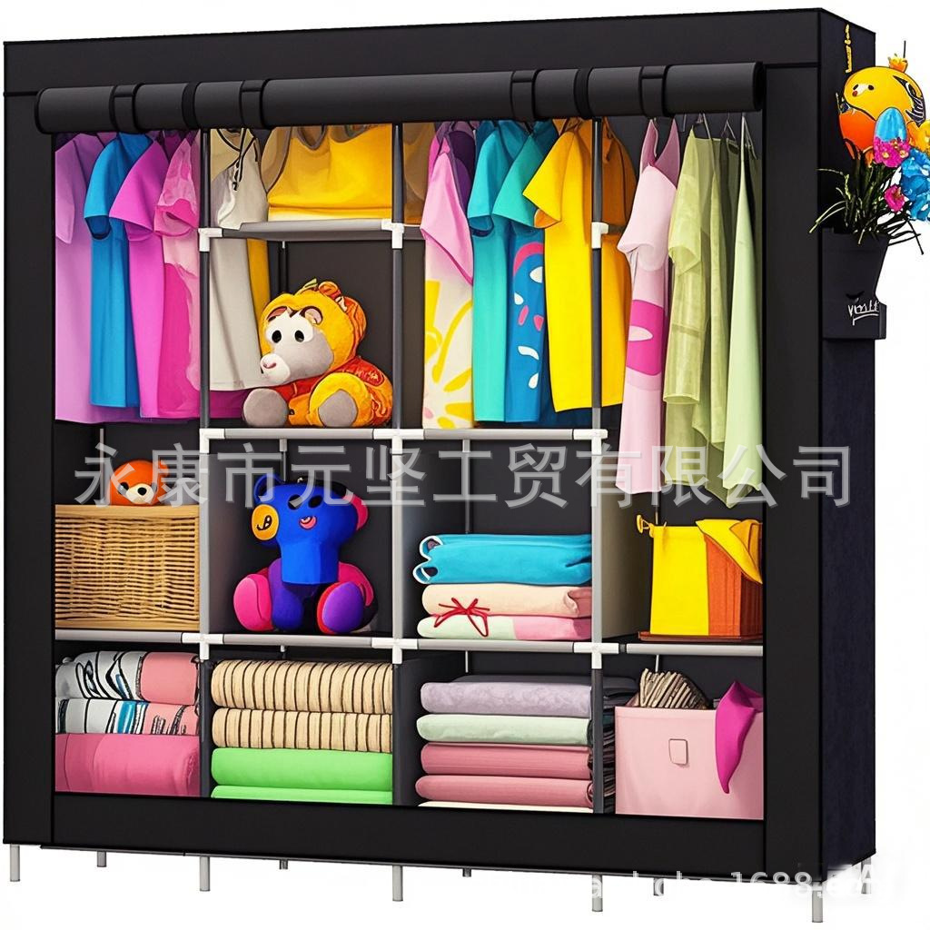 Gran capacidad, una pieza, nueva capa divisoria para niños, comercio electrónico, armario simple, instalación gratuita, wardrobe simple