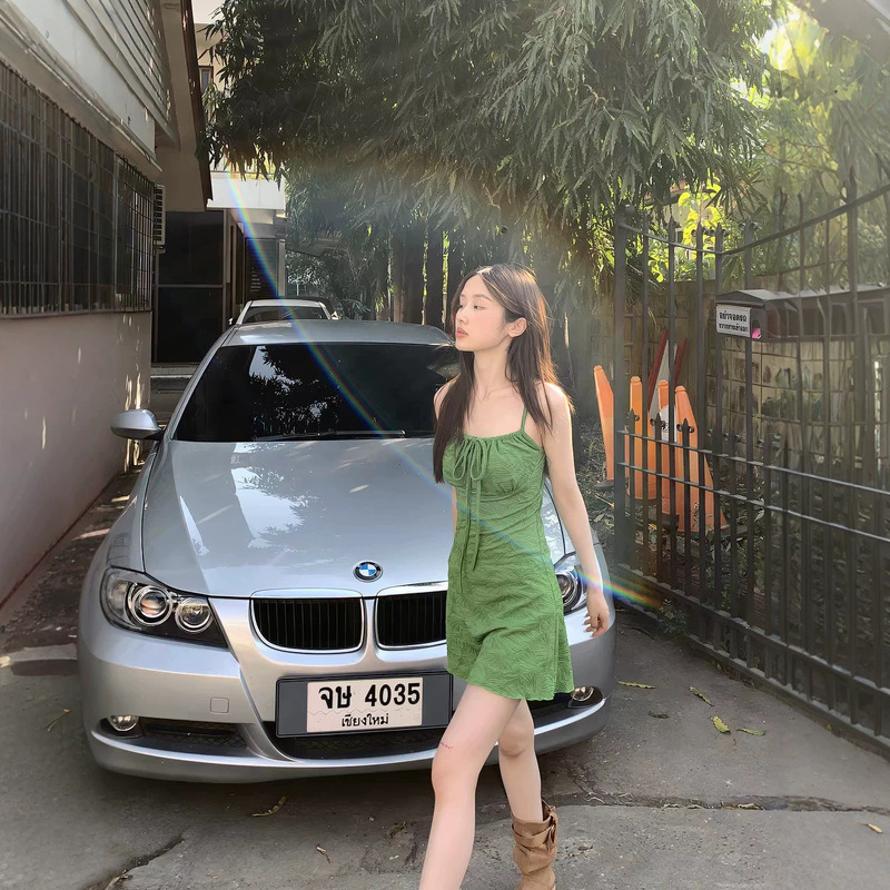Green Suspender Dress Set for Women, Thai Sanya Resort Style, Beautiful Summer Short Skirt with Shorts Two-Piece Set Green Suspender Dress Set for Women, Thai Sanya Resort Style, Beautiful Summer Short Skirt with Shorts Two-Piece Set